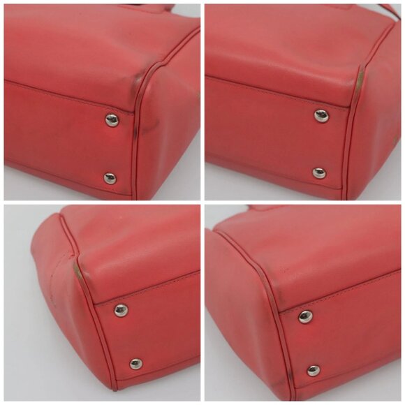 Salvatore Ferragamo Hand Bag Leather 2way Pink Silver Auth - Picture 16 of 16